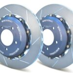 Juego de discos de freno traseros ranurados Girodisc de 2 piezas | Mitsubishi Evo X 2008–2015 (A2-047)